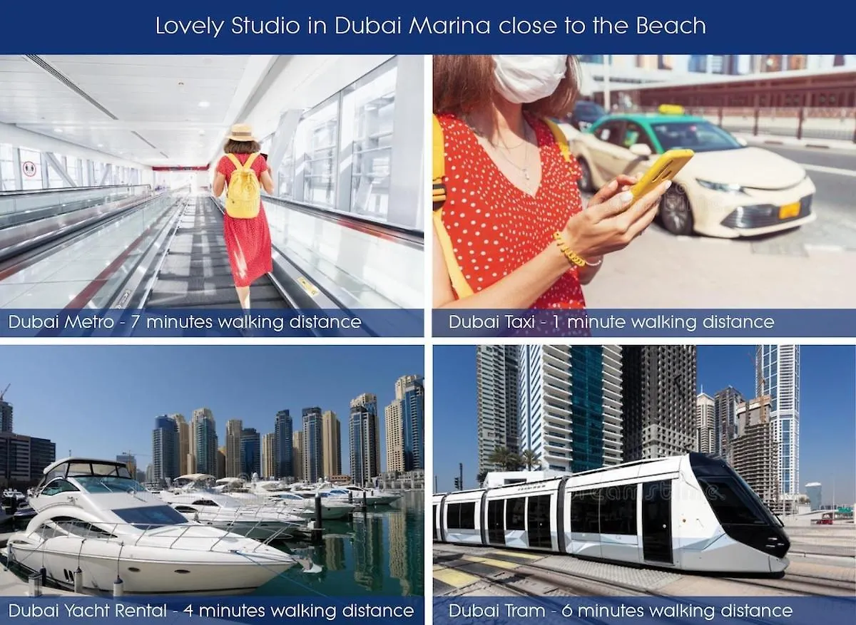 Studio In Dubai Marina Near Beach And Metro With Fast Wifi And Car Parking Z507