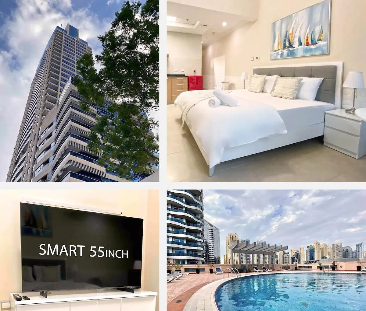 Studio In Dubai Marina Near Beach And Metro With Fast Wifi And Car Parking Z507 0*,